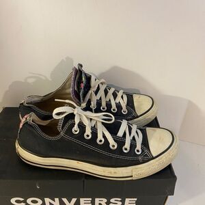 Converse all star sneakers double tongue size 9 punk glam